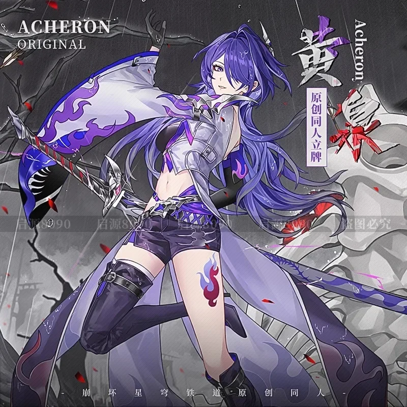 Игра Honkai: Star Rail Cosplay Acheron двусторонняя акриловая стоячая тарелка орнамент