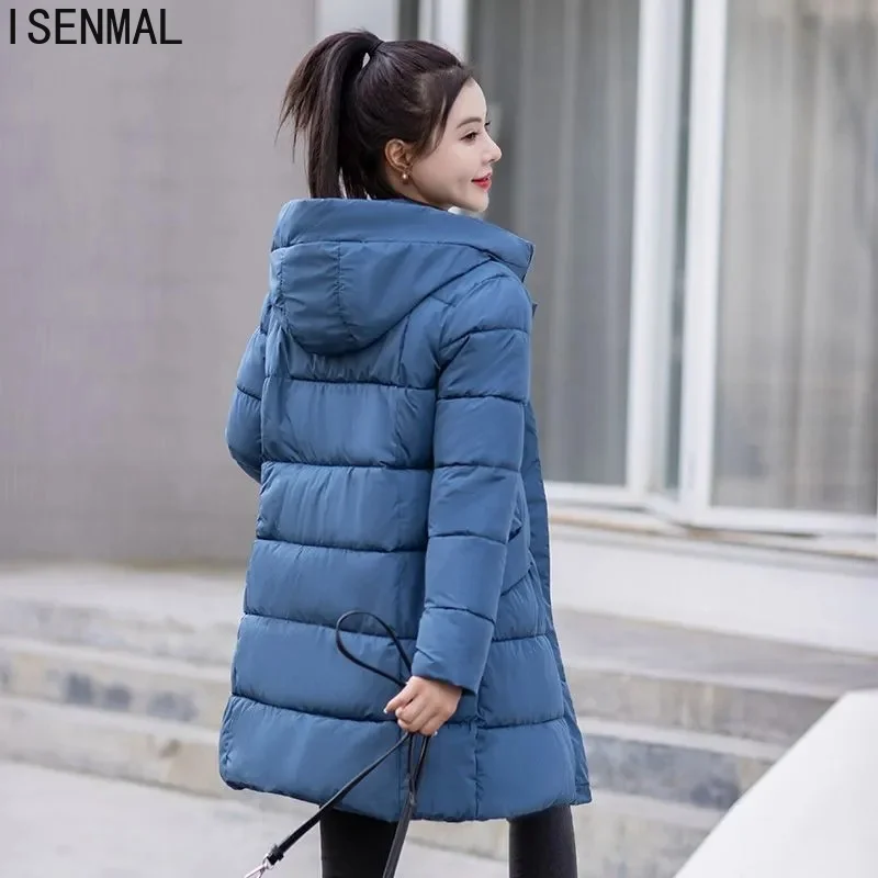 New Winter Jacket Parkas Women Hooded Long Coat Loose Cotton-padded Jackets Female Parka Warm Casual Overcoat Outwear