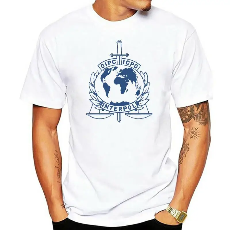 

INTERPOL Polices OICP ICPO anti terrorist terrorism symbol logo t-shirt mens t shirts fashion 2022