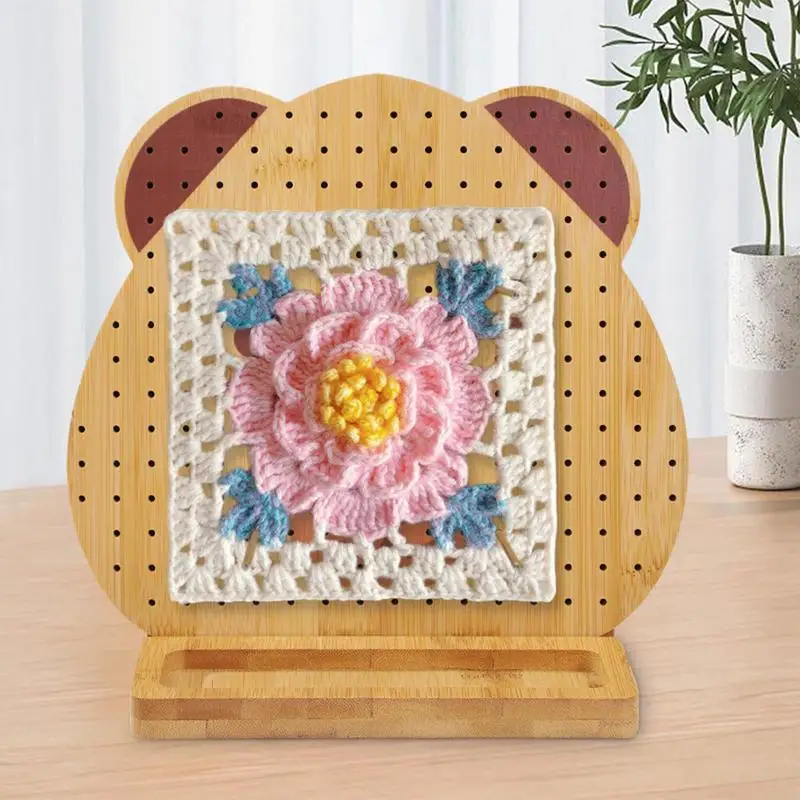 Деревянная доска для вязания крючком блокирующая ручной работы Деревянные