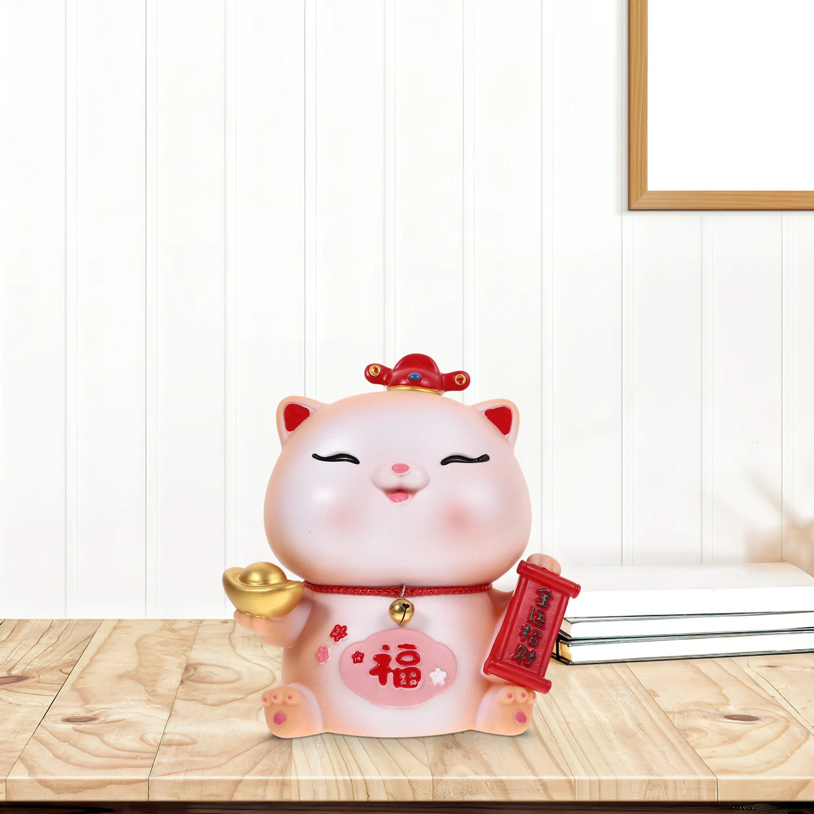 

Piggy Bank Girls Money Decorate For Decorative Saving Pot Vinyl Coin Container Fortune Cat-shaped
