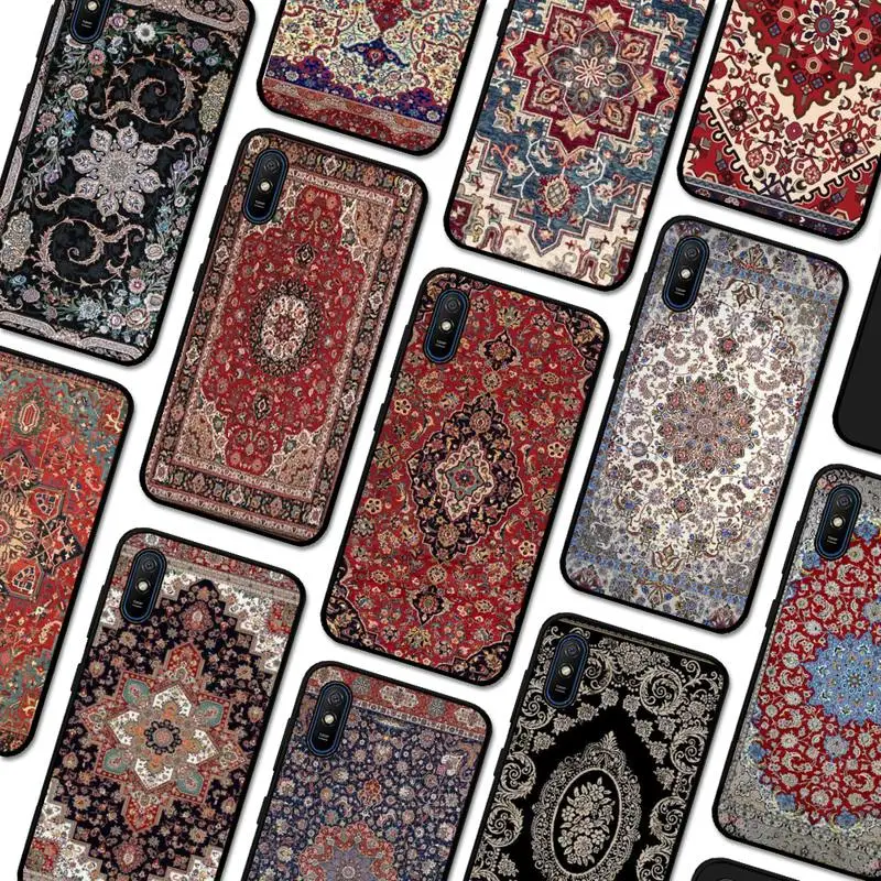 

Persian Carpet Floral Pattern Phone Case For Redmi 9A 8A 7A 7A 7 6A 5A 5 Plus 4X S2 GO K20 K30 6 Note 8 9 Pro Cover