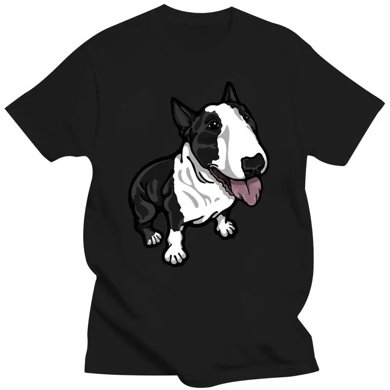 

Новинка, Мужская Футболка Happy Bull Terrier, популярная хлопковая Футболка большого размера с коротким рукавом, мужские футболки на заказ, свитшот,...