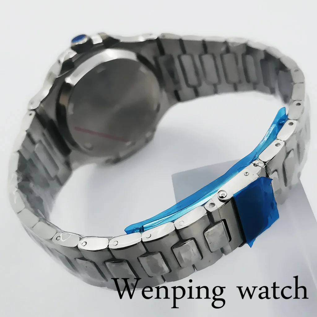 39 мм Серебристый стерильный чехол для часов с сапфировым стеклом подходит NH35 NH36