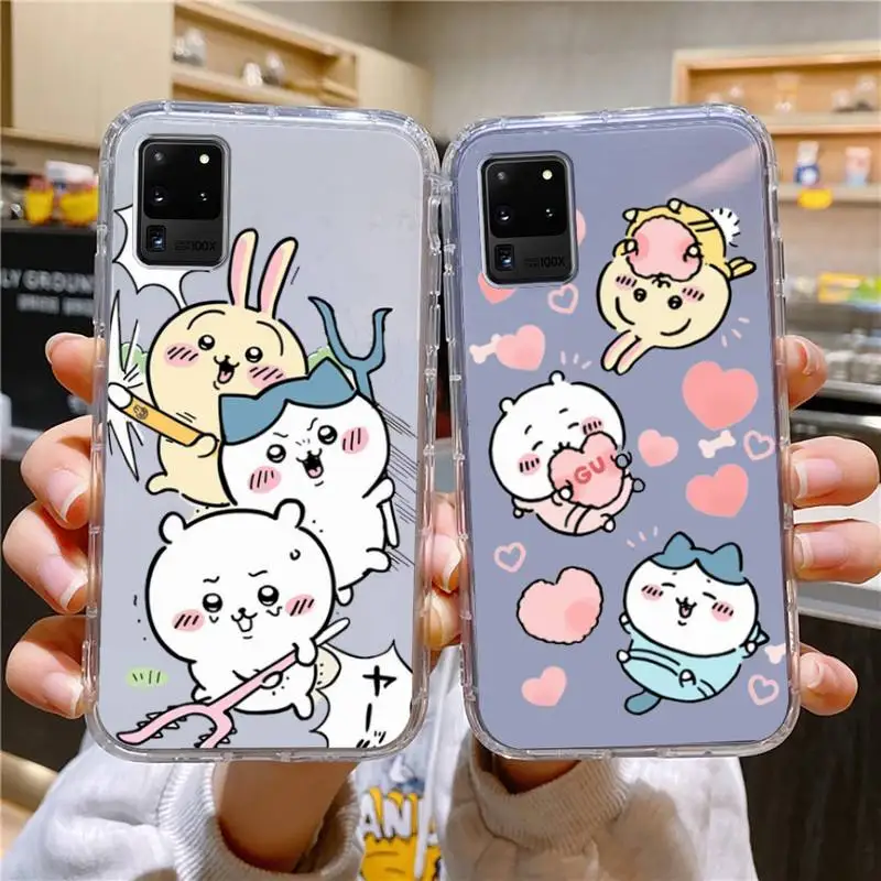 

Animation Cut Chiikawas Phone Case For Samsung Galaxy S10 S10e A70 Edge S22 S23 Plus Ultra Note10 Transparent Cove