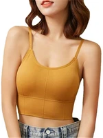 chsdcsi female lingerie removable padded camisolesummer camis sexy women tank backless crop top fashion seamless underwear