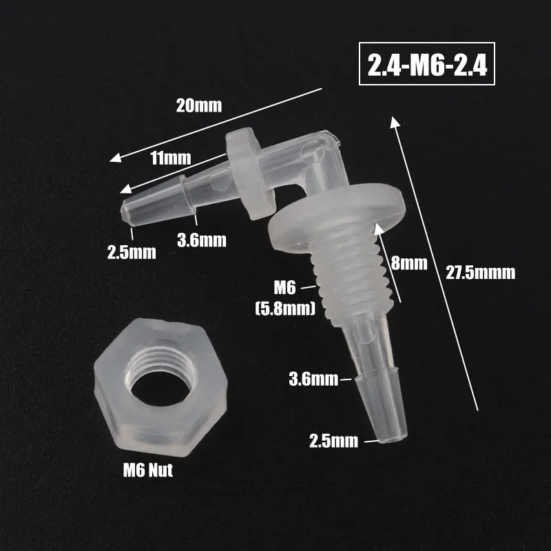 

Коленчатые соединители для шлангов NuoNuoWell M6 ~ 1/2", 5 шт.
