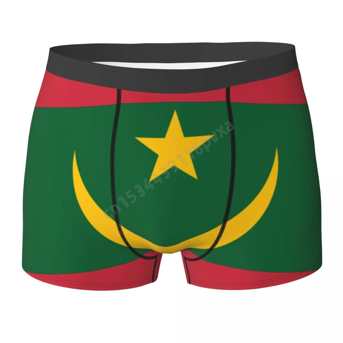 

Трусы-боксеры для мальчиков с флагом Мавритании, мужские трусы из полиэстера, большие размеры