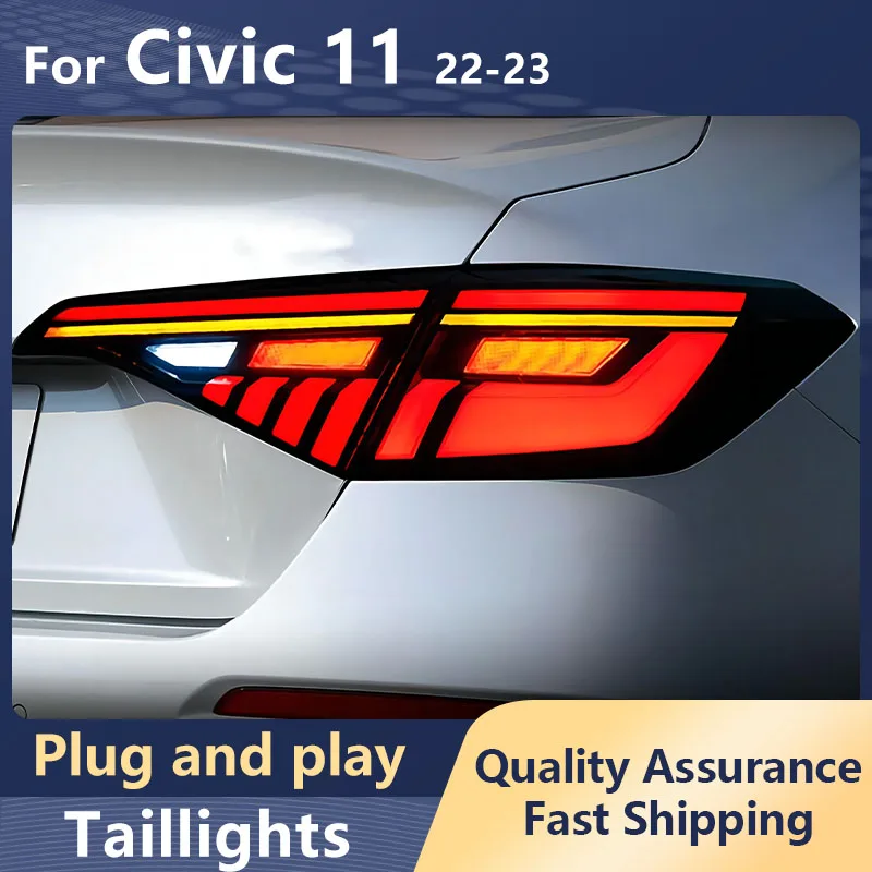 

Car Styling Taillight For Honda Civic 11th Gen 2022-2023 LED DRL Dynamic Turn Signal Brake Reversing Fog Lamp Tail Lights
