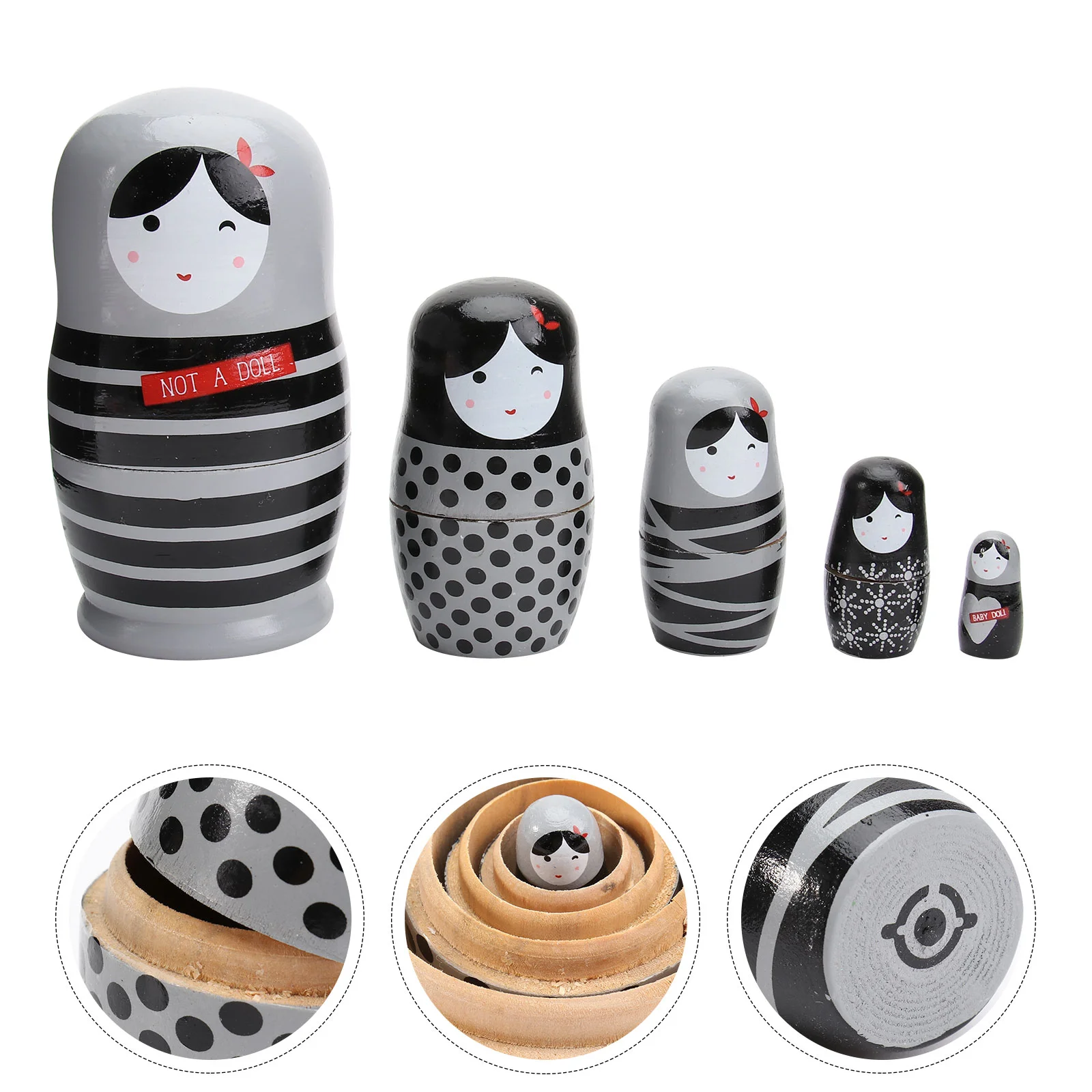 

Matryoshka Russian Handmade Gifts Cartoon Nesting Kids Wooden Lotus Tree Child Childrens Toys