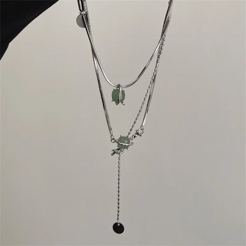 Новое оригинальное ожерелье из камня в стиле ретро модная цепочка на шею виде