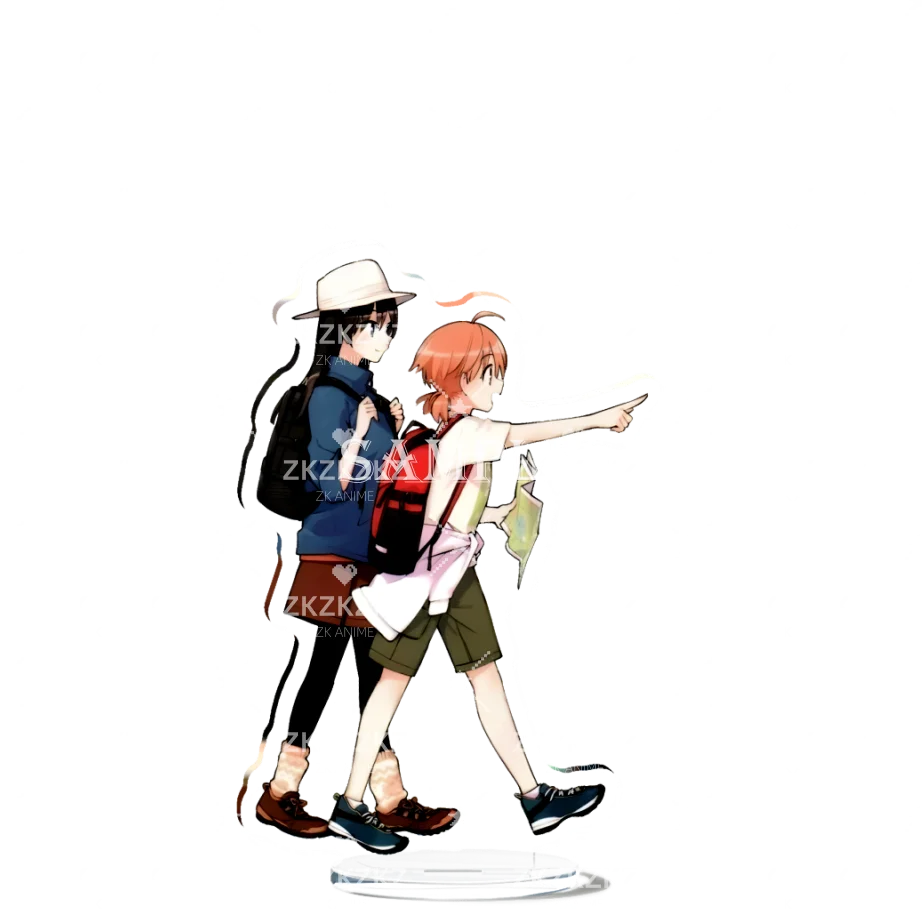 Фото Двусторонняя акриловая подставка с УФ-печатью «Bloom Into You»: Които Юу, Нанами Тоуко, Саэки Саяка. Большая акриловая фигурка-стенд с персонажами аниме Юри. Настольное украшение. №5