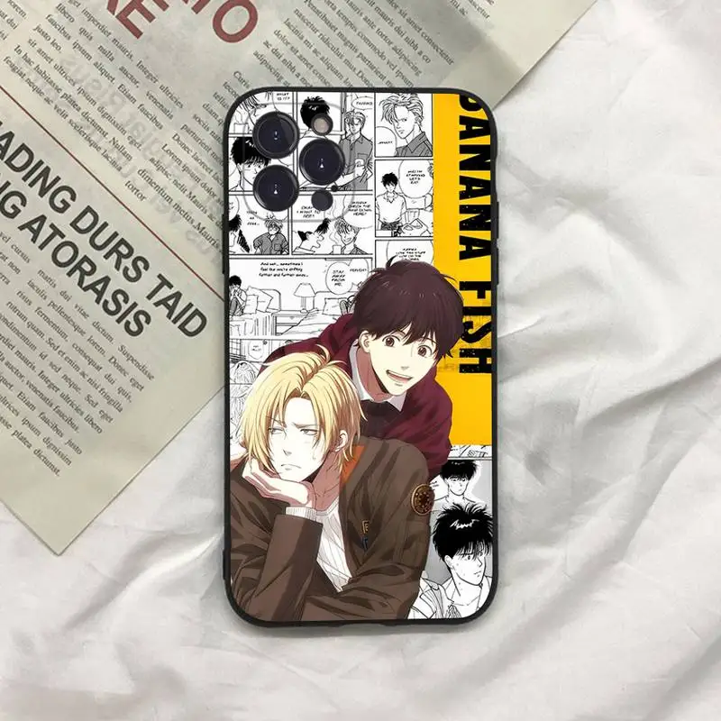 Japan Anime Banana Fish Phone Case For iPhone 13 Pro MAX 14 11 12 Mini X XS XR 6 7 8 Plus SE 2020 Soft TPU Cover