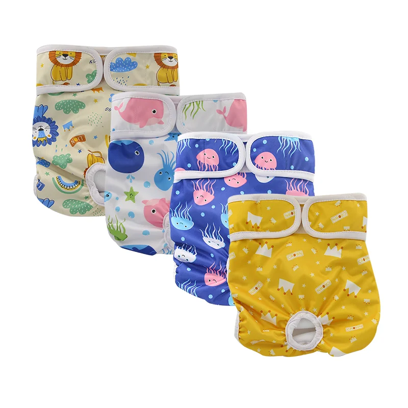 

2 шт./упаковка, многоразовые моющиеся подгузники для собак