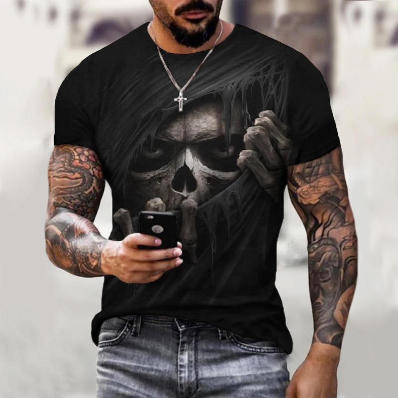 Купи Grim Reaper 3d Print T Shirts Men Women Short Sleeve Tshirt Mens Casual Summer T-Shirt O Neck Tops Shirt 2XS-5XL за 114 рублей в магазине AliExpress