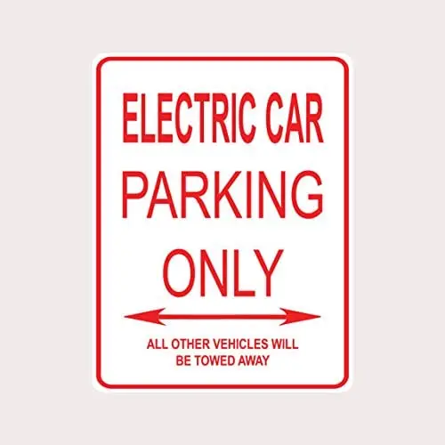 

ELECTRIC CAR PARKING ONLY ALUMINUM STREET SIGN