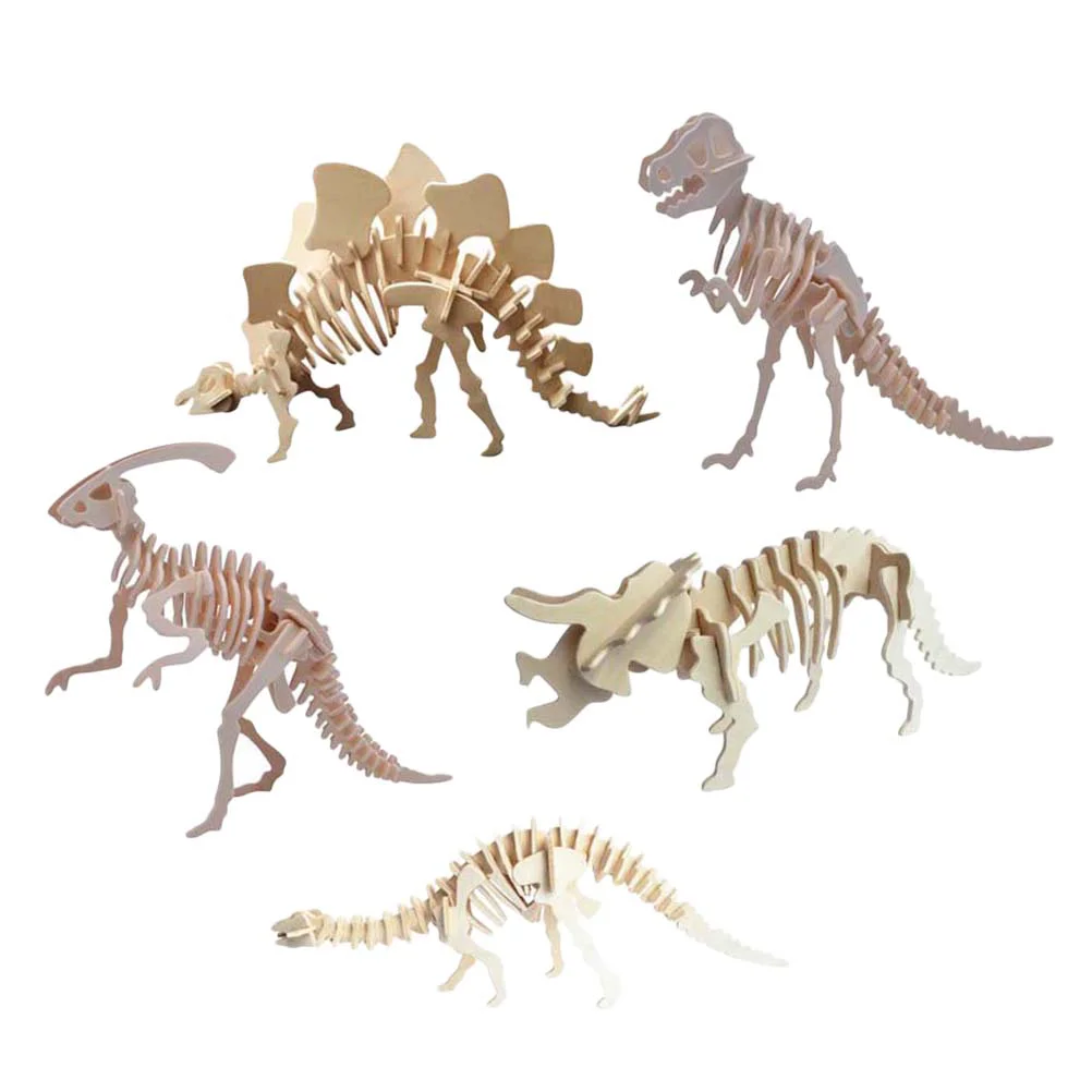 

6pcs DIY Wood Creative Model for Baby Kid Infant (Ceratosaurus, Brontosaurus, Triceratops, Spiny