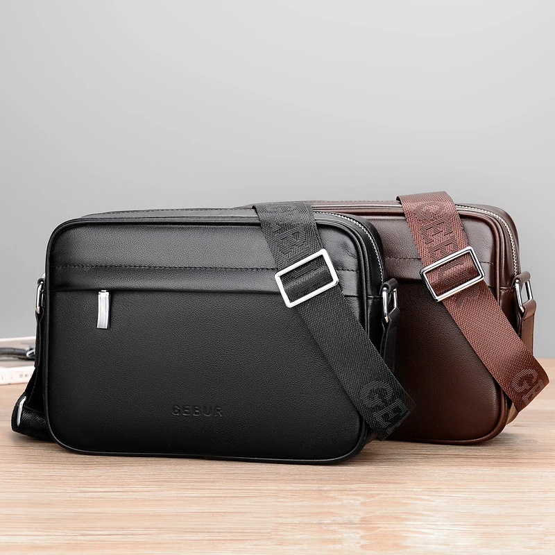 Men Genuine Leather Shoulder Bags Fashion Business Crossbody Bags Handbags Black Bag Man Briefcases Bag Messenger Bag Office
