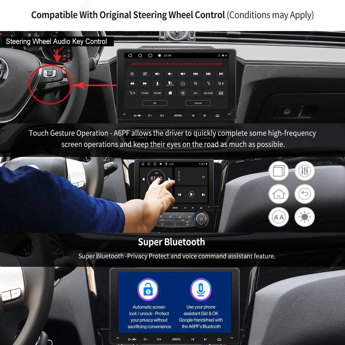 Мультимедийная магнитола ATOTO мультимедийная стерео-система на Android с 9