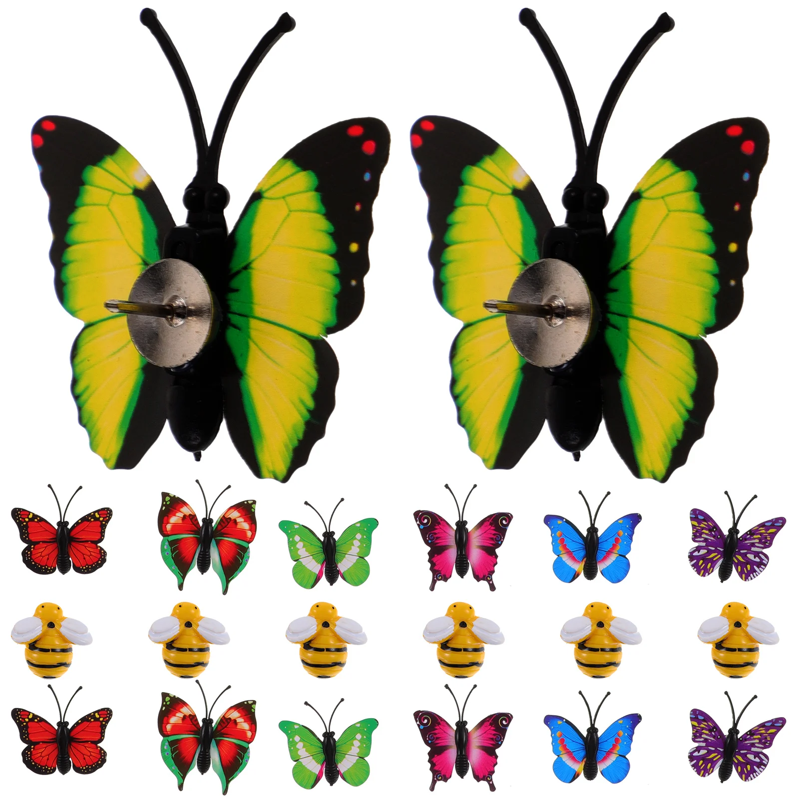 

40 шт. милые кнопочные штанги, милые кнопочные штанги в форме пчелы, бабочки, маленькие кнопочные штанги, Декор