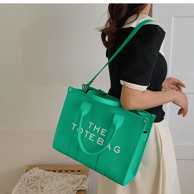 

Brand Letter Large Handbag for Women Men Leather Big Tote Shopper Shoulder Crossbody Bag Ladies Luxury Top-Handle Bags Purses