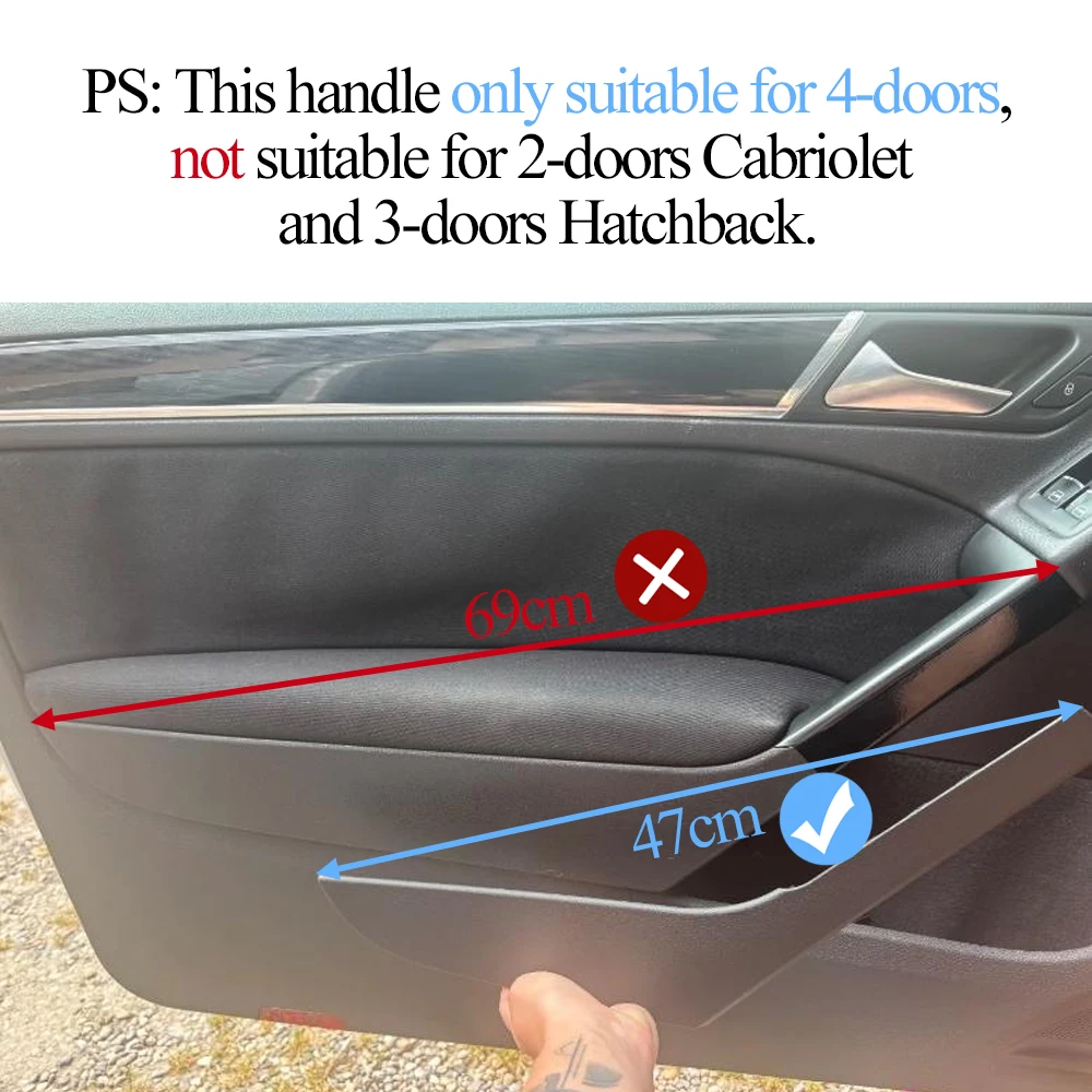 Фото 5K4868039A 5K4868040A Накладка на ручку двери для VW Golf 6 GTI MK6 2009-2014, черная отделка салона №2