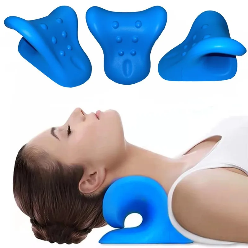 

Neck Shoulder Relaxer,Cervical Chiropractic Traction Device Massage Pillow for Pain Relief & Alignment,Pillow with Massage Point