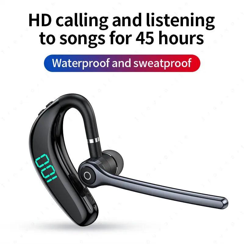 

Trouvaille Earhook Bluetooth наушники беспроводные наушники с Micphone Auriculares одиночные наушники с дисплеем питания Sweatproof