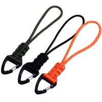 20cm nylon paracord keychain knife rope camping accessories self defense emergency survival backpack lanyard triangle buckle