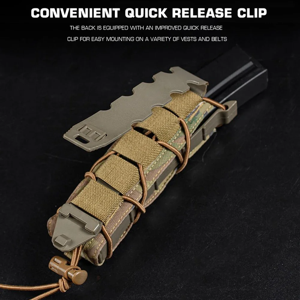 Фото MP5 MP7 Mag Pouch 9 мм .45 Длинная сумка-держатель для магнитов Тактическая модульная сумка MOLLE Open Mag Pouch Carrier Hunting Air мягкие аксессуары №4