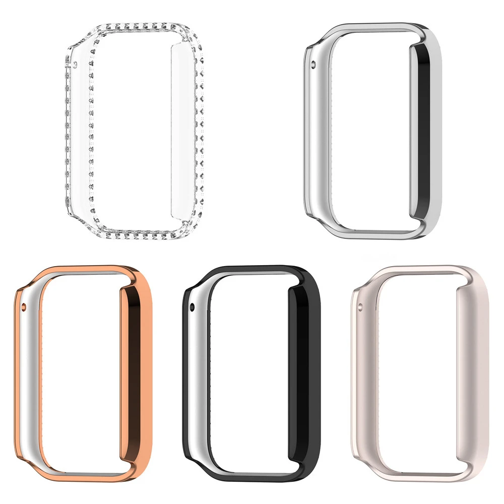 Фото Защитный чехол для Xiaomi mi Band 8 Pro, ремешок для умных часов, ПК, покрытие с инкрустацией бриллиантами, защитный бампер, рамка, корпус Ca №2