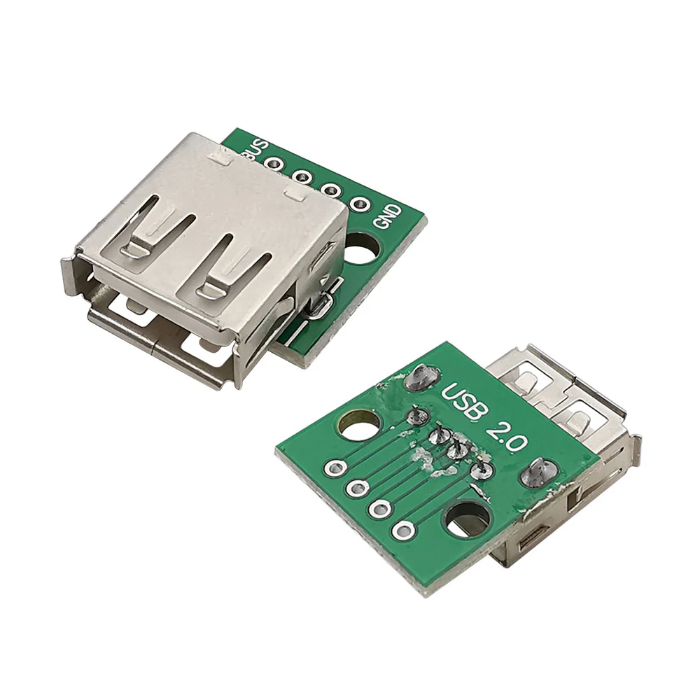 

1/2/5 шт., розетка USB Type A на DIP 2,54 мм