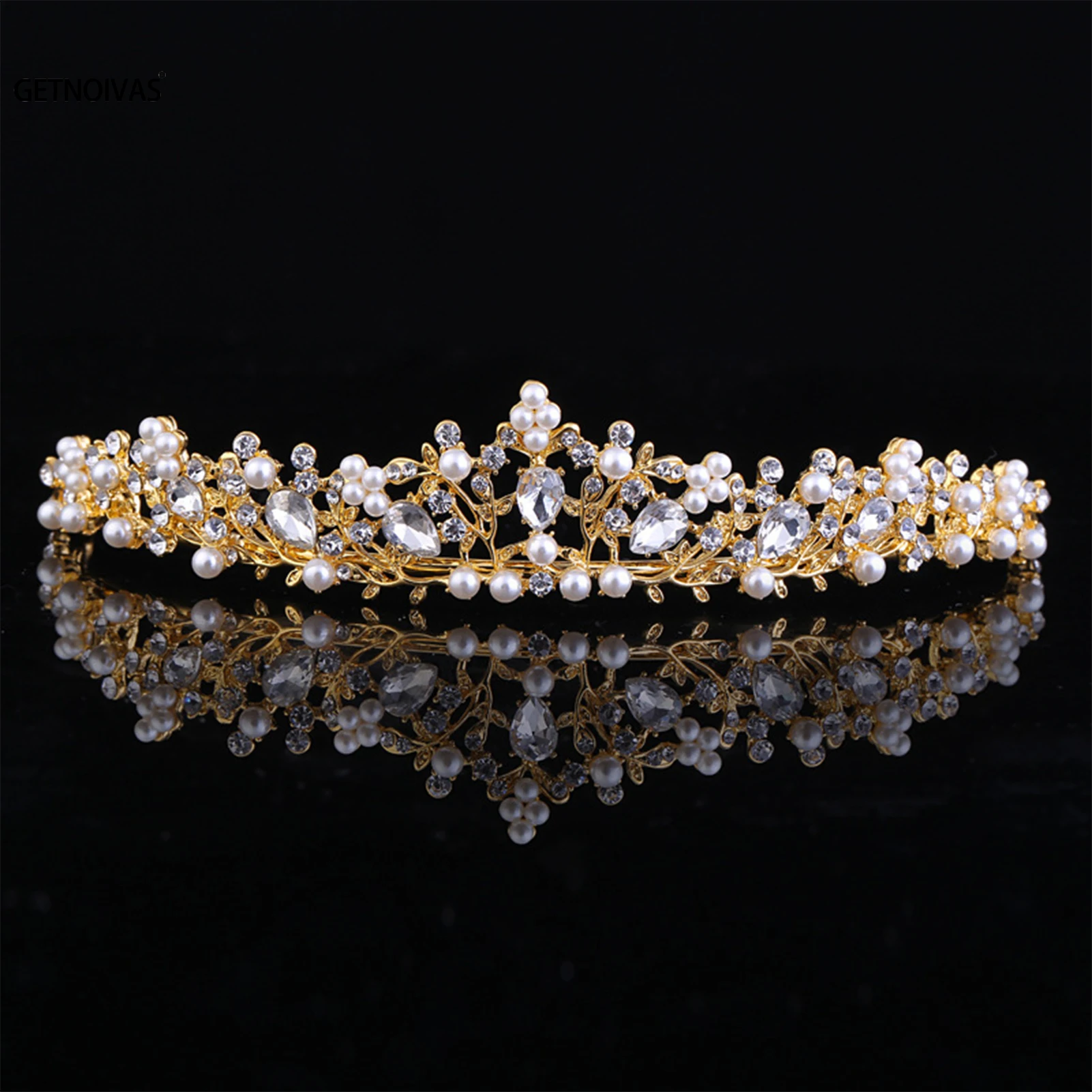

Baroque Vintage Crown Tiara Rhinestones Crowns And Tiaras For Women Bride Wedding Hair Accessories Bridal Headpiece Headwear SL