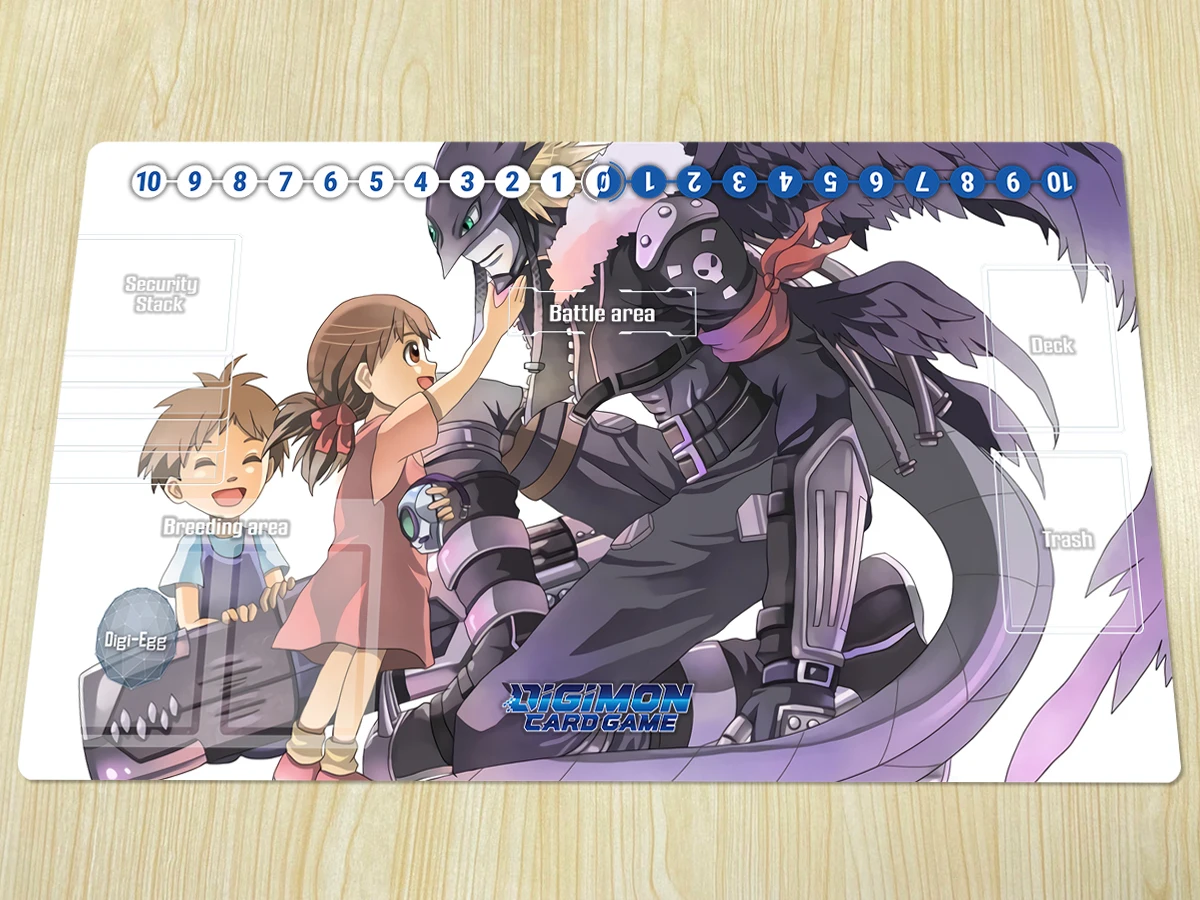

Игровой коврик Digimon Beelzemon Tamer DTCG, коврик для настольных игр, для поединок, торговых карт, игровой коврик, персонализированный коврик для мыши ...