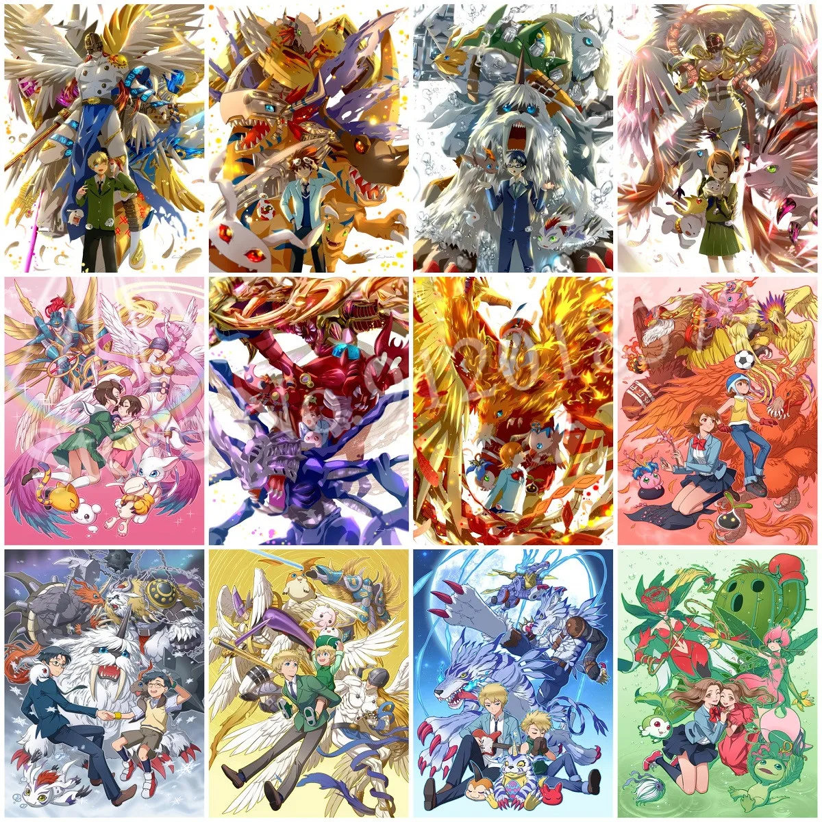 

Digimon Diamond Painting Japanese Anime Digital Adventure 5D Diy Diamond Embroidery Cross Stitch Kits Mosaic Art Decor Kids Gift