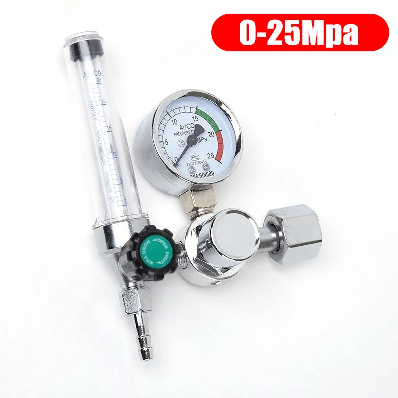 

Safe 0-25Mpa Argon Regulator CO2 Mig Tig Flow-Meter Gas-Regulators Flowmeter Welding Weld Gauge Pressure Reducer