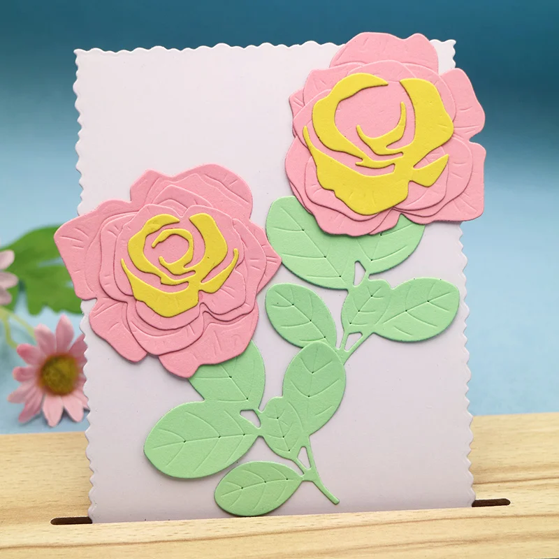 

2022 Вырубные штампы в виде розы, Обложка альбома, скрапбукинг, резка бумаги, «сделай сам», лезвие, перфоратор, трафареты, высечка