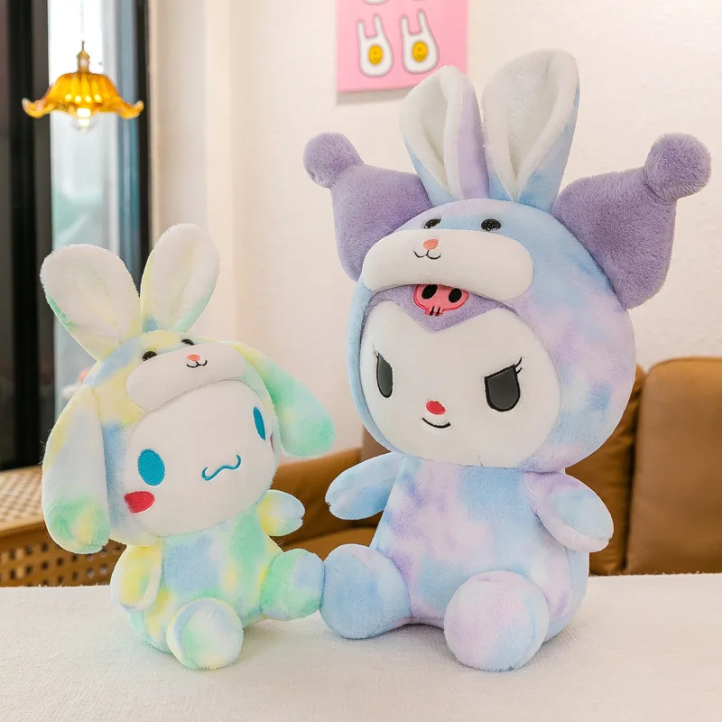 Sanrio мультфильм Kuromi My Melody Cinnamoroll понравико помпон пурин Радужная плюшевая кукла