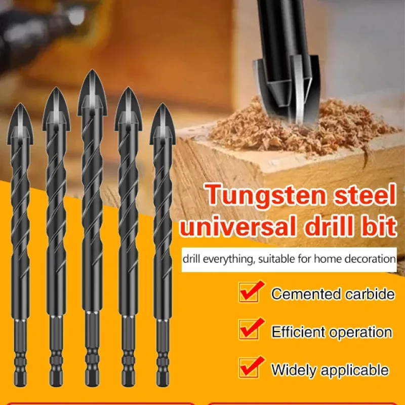 Перекрестное треугольное сверло с четырьмя лезвиями и 4 режущими кромками, из твердого сплава, стекла, керамики, Открыватель отверстий, треугольное сверло Перекрестное треугольное сверло с четырьмя лезвиями и 4 режущими кромками, из твердого сплава, стекла, керамики, Открыватель отверстий, треугольное сверло