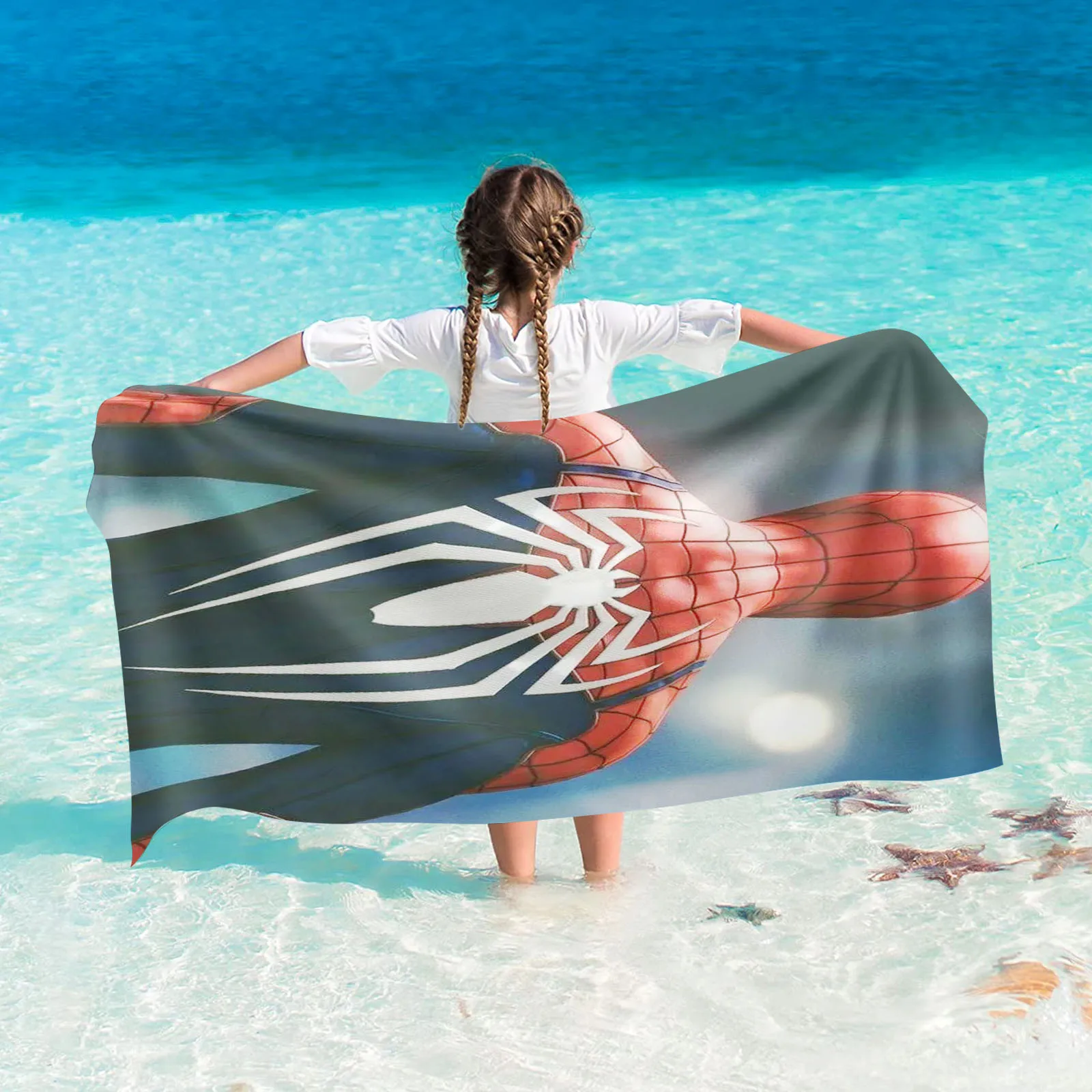 Пляжные полотенца Человек-паук полотенце для душа из микрофибры сауны