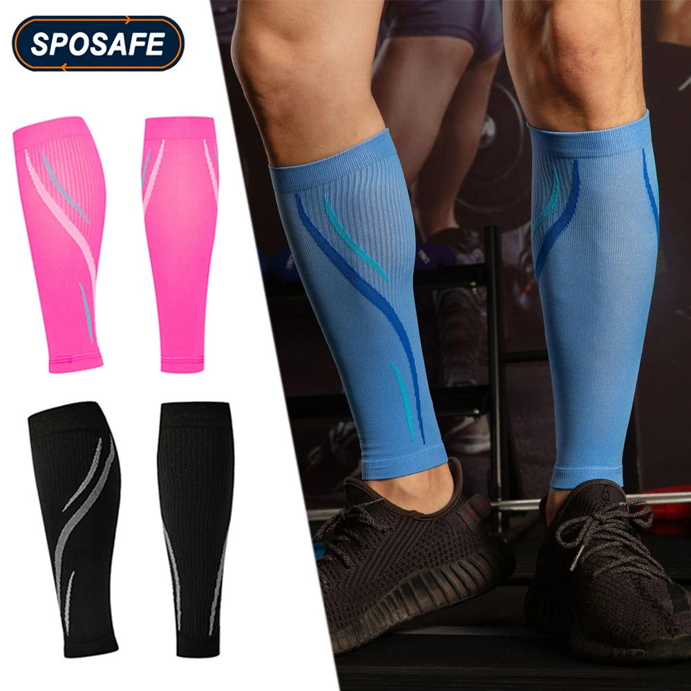 Buy 1Pair Sports Leg Calf Compression Sleeves Running Basketball Football Support Shin Guard Warmers Cycling UV Protection on