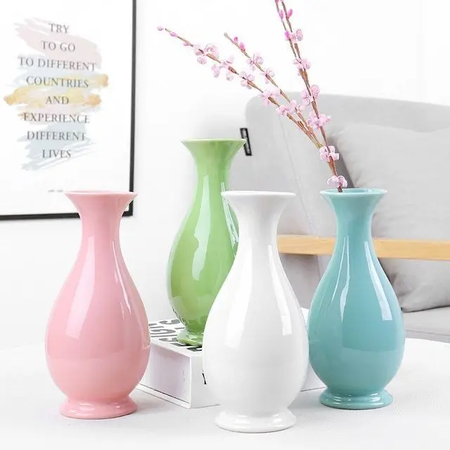 

Fresh Ceramic Vase Creative Decoration Fragrance Bottle Office Table Water Culture Home Decoration Flower Arrangement