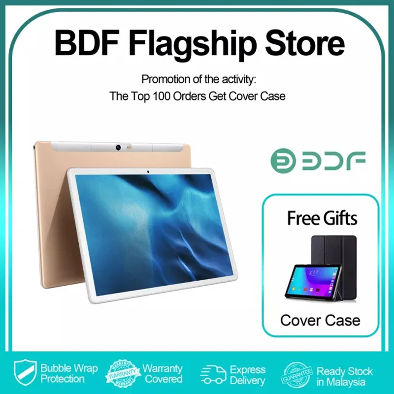 

2022 New 10.1 Inch Tablet PC 4GB/64GB Pad Pro Tablets OCTa Core 3G/4G Phone Call WiFi GPS Bluetooth Dual SIM Cards Android 9.0