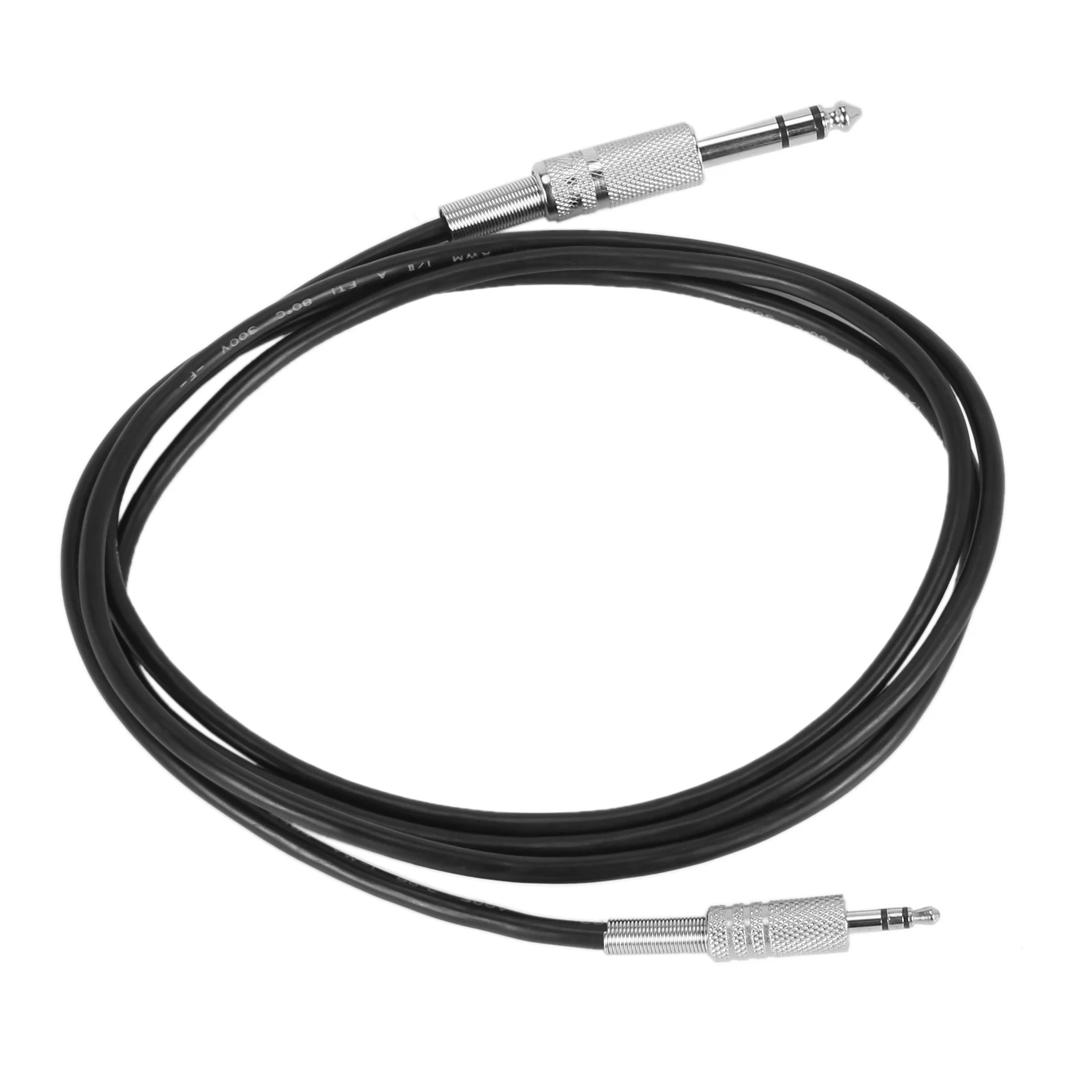 

4.9ft 3.5mm 1/8 inch Male to 6.35mm 1/4 inch Male TRS Stereo Audio Cable Hot Black