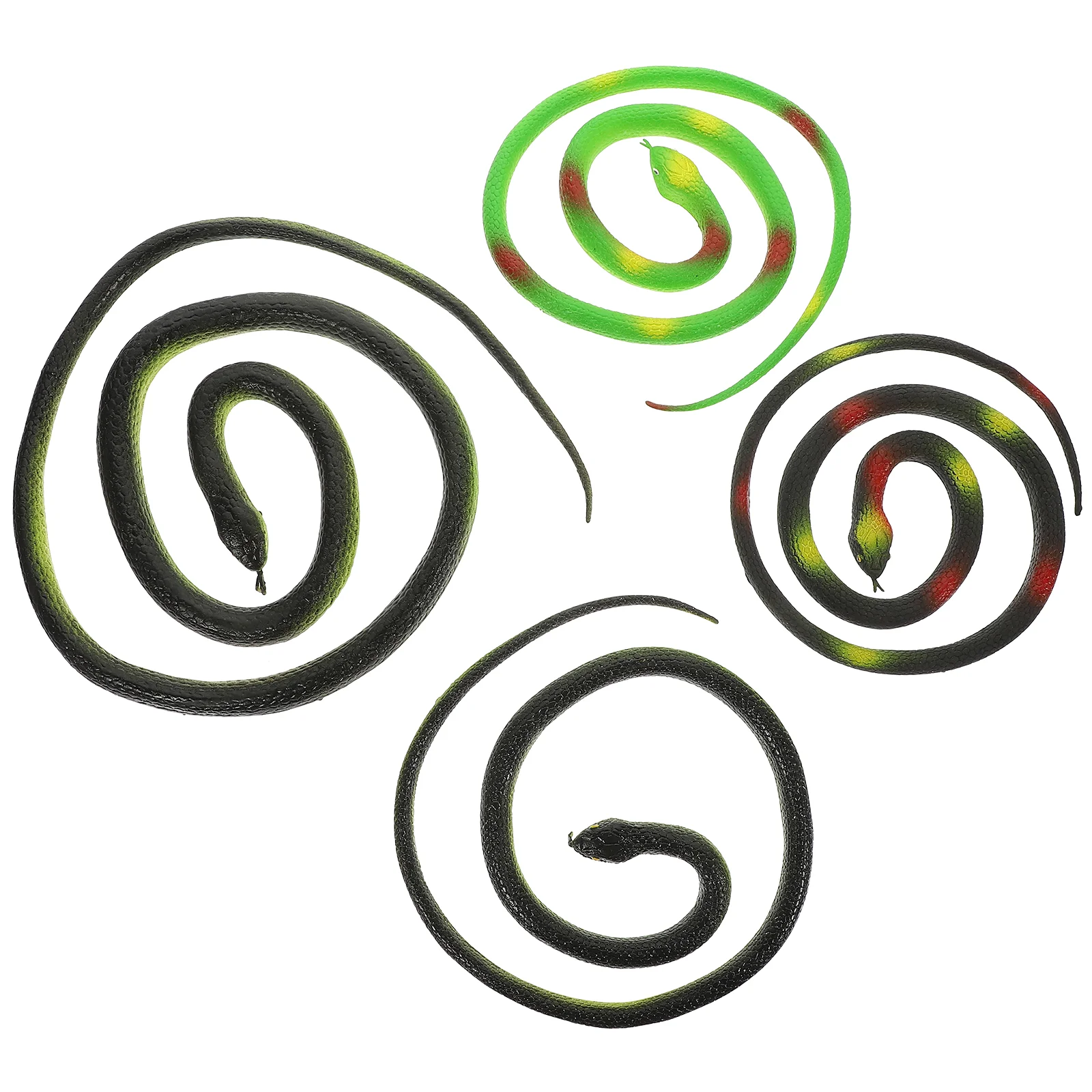 

4 Pcs Snakes Toys Flower Field Model Soft Rubber Interesting Simulation Party Spoof Lifelike