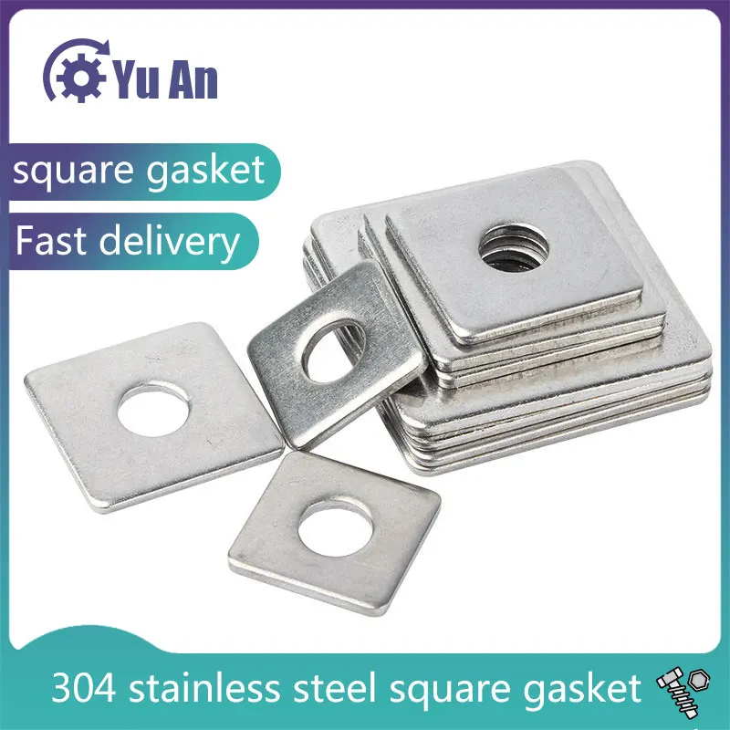 

304 Stainless Steel Square Gasket/Square Gasket/Square Gasket M3-M16 For Curtain Wall 5PCS