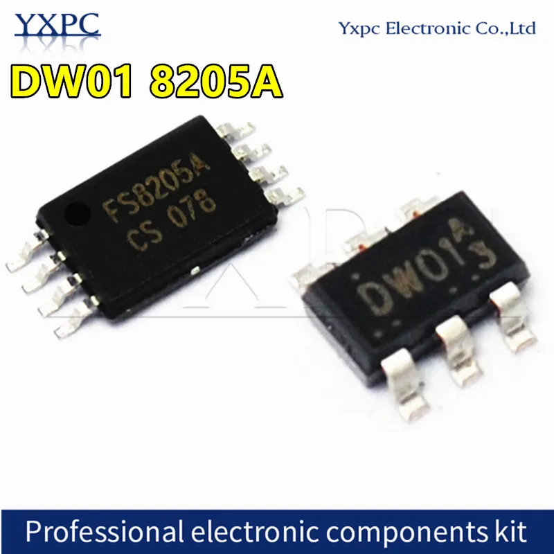

Новый (DW01 + FS8205A) DW01 + 8205A чип защиты литиевой батареи DW01A DW01B SOT23-6 8205 TSSOP8