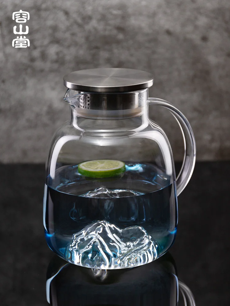 Glass Cold Water Bottle Heat-Resistant Large Capacity Household Boiled Cup Jar Set Teapot Jug |