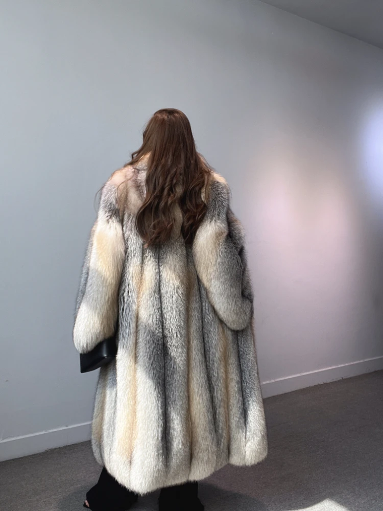 Fangtai 2024 зимняя модная шуба из натурального лисьего меха женская зимние теплые