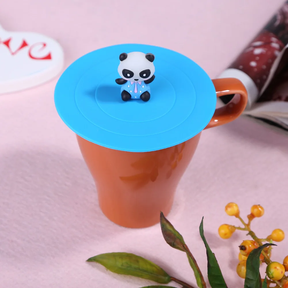 

Portable Glass Cup Infuser Lid Heat-Resistant Coffee Tea Mug Filter Cup Anti-slip Cap for Household Kitchen Ornament